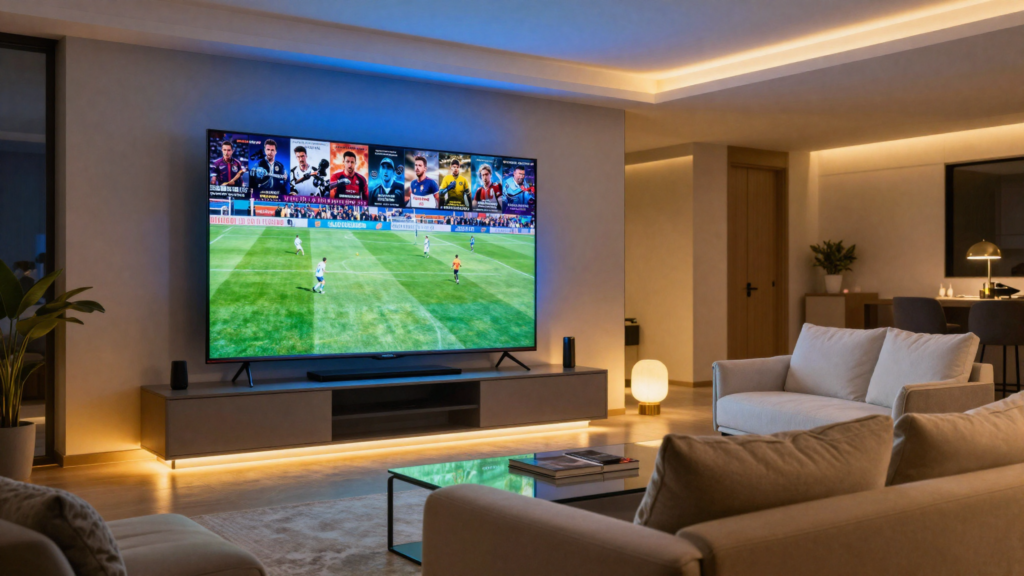 Test IPTV - Abonnement premium salon moderne